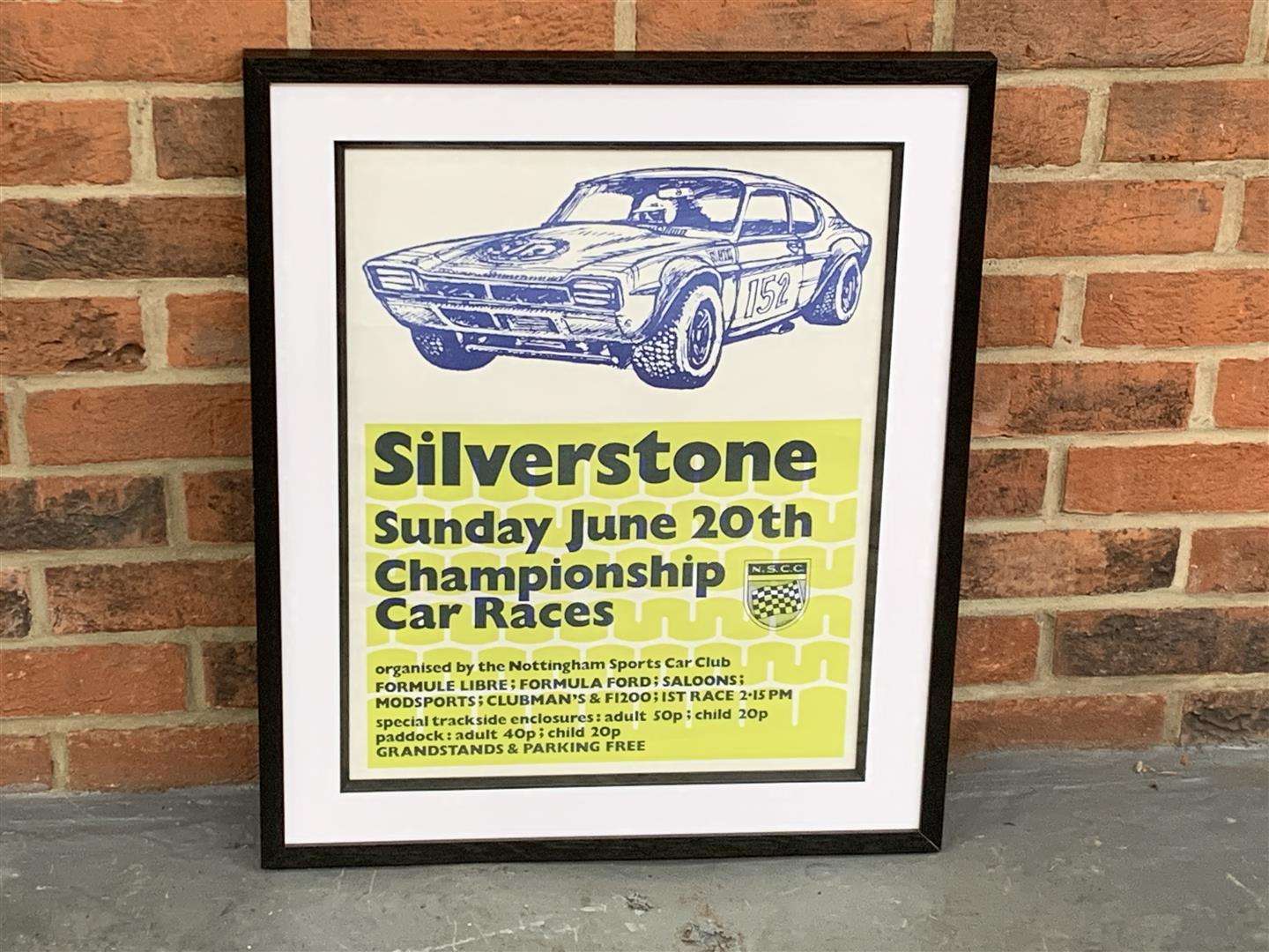 <p>Framed Silverstone "Championship Car Race"&nbsp;</p>