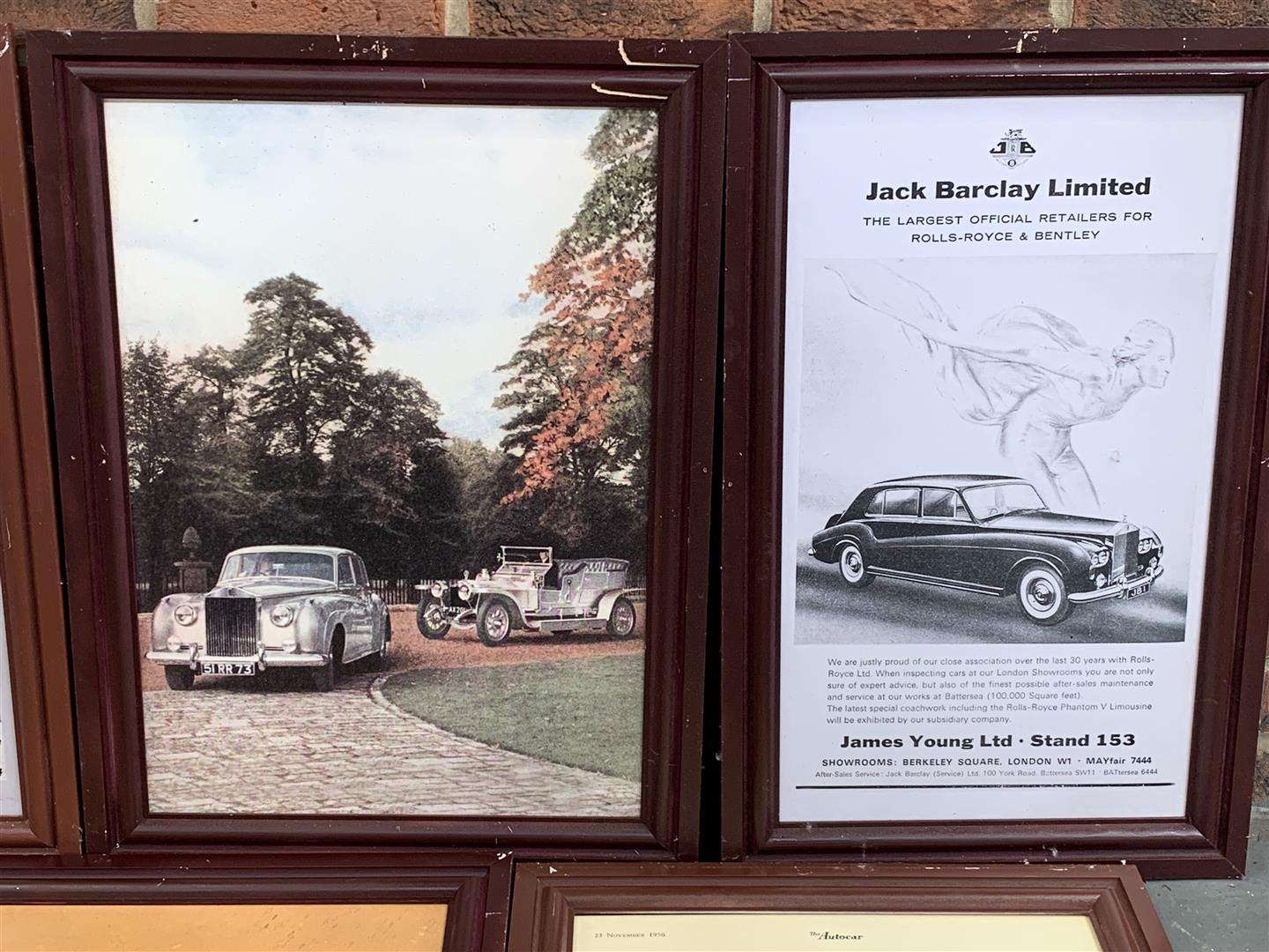 <p>Ex Goodwood 8 plastic framed Rolls Royce prints</p>