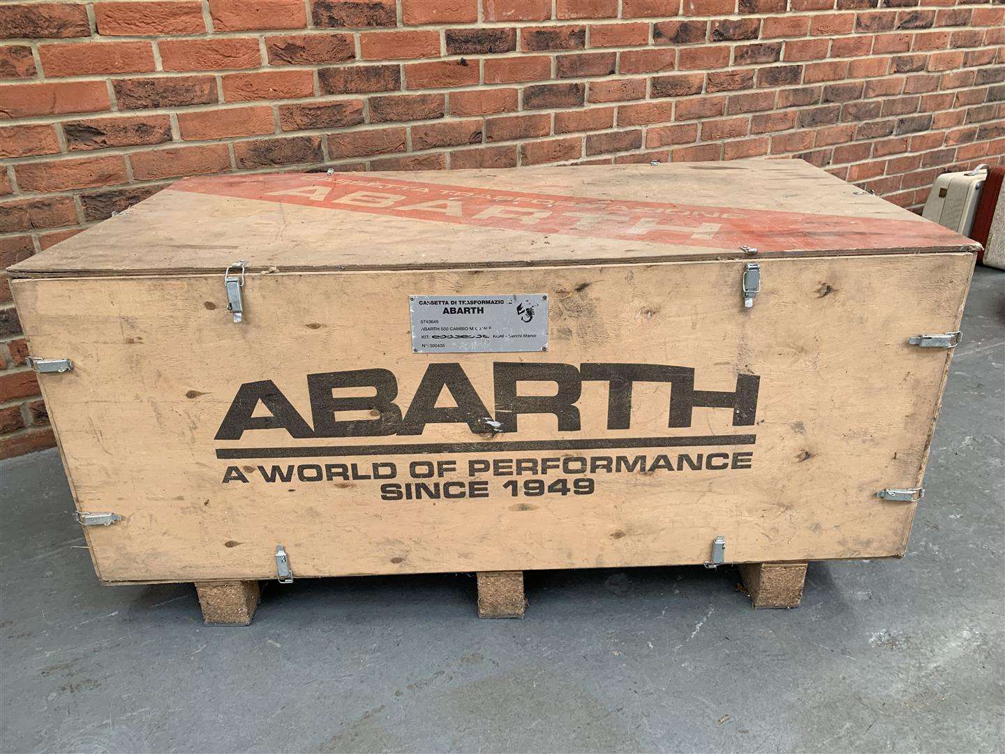 <p>Ex Goodwood Abarth transportation crate</p>