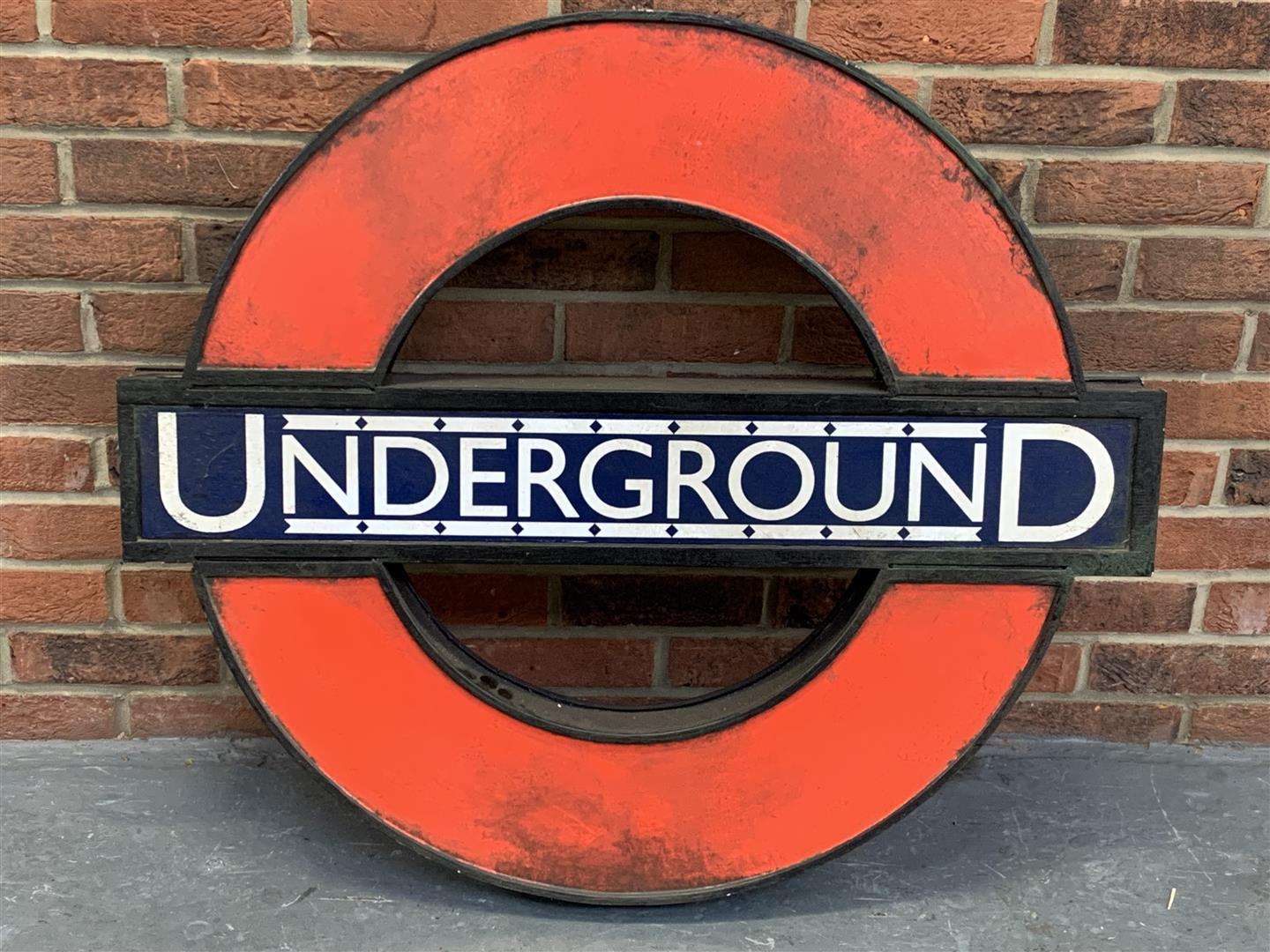 <p>Underground Sign Painted On Board</p>