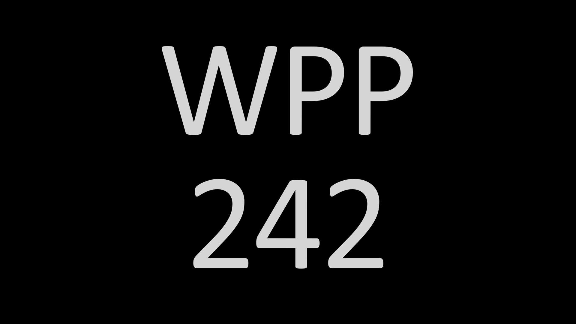 <p>WPP 242 Registration number&nbsp;</p>