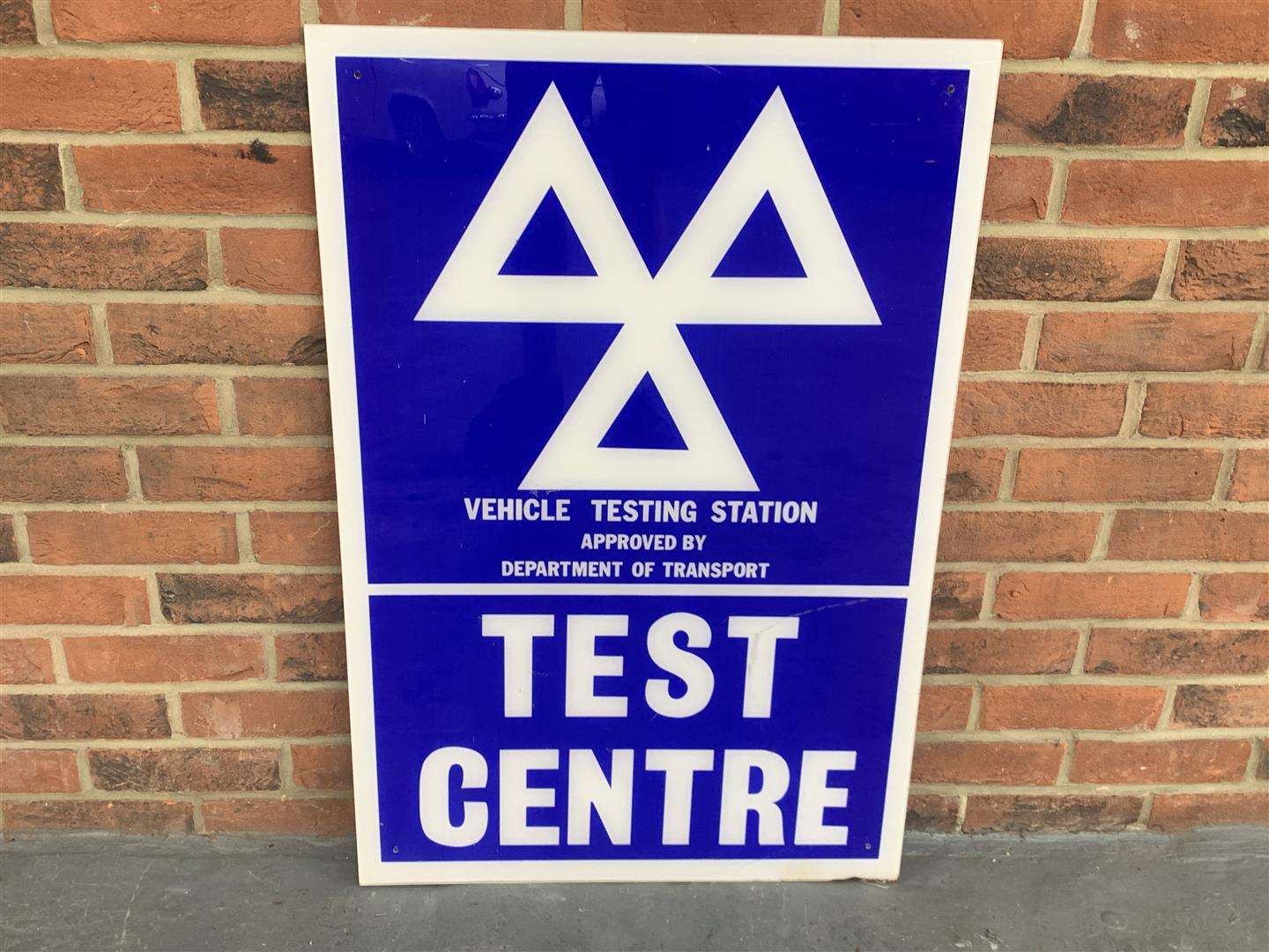 <p>Perspex Vehicle Testing Station Sign</p>