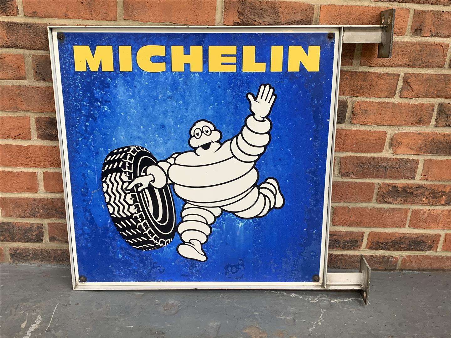 <p>Aluminium Michelin Tyres Sign In Frame</p>