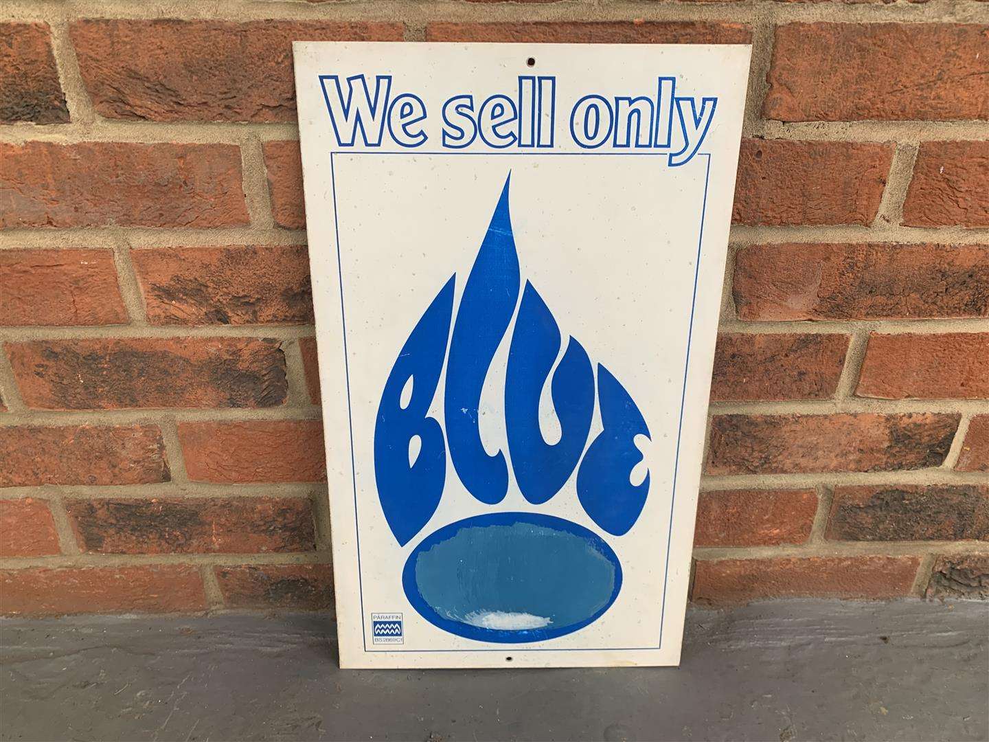<p>Aluminium “We Sell Only Esso Blue” Sign</p>