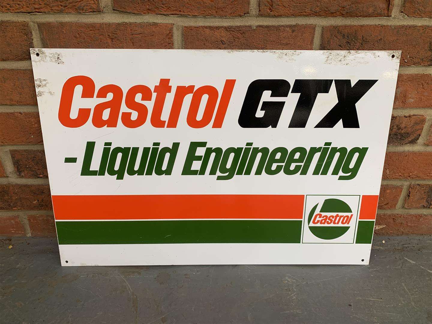 <p>Aluminium Castrol GTX Liquid Engineering Sign</p>
