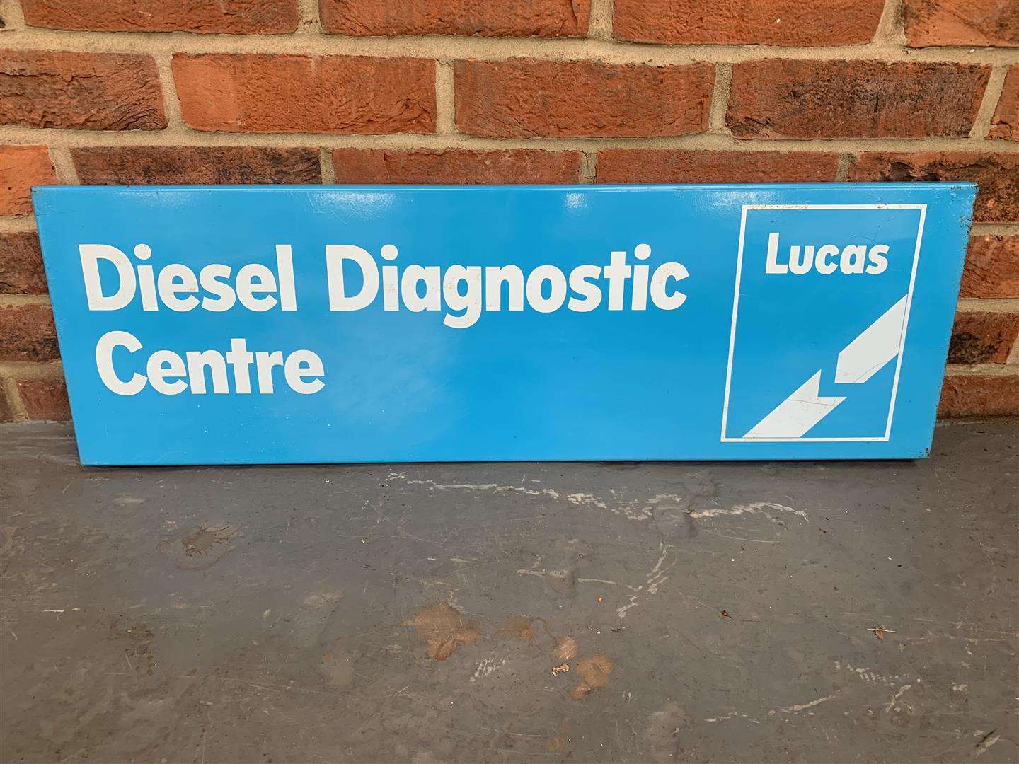 <p>Metal Lucas Diesel Diagnostic Centre Sign</p>
