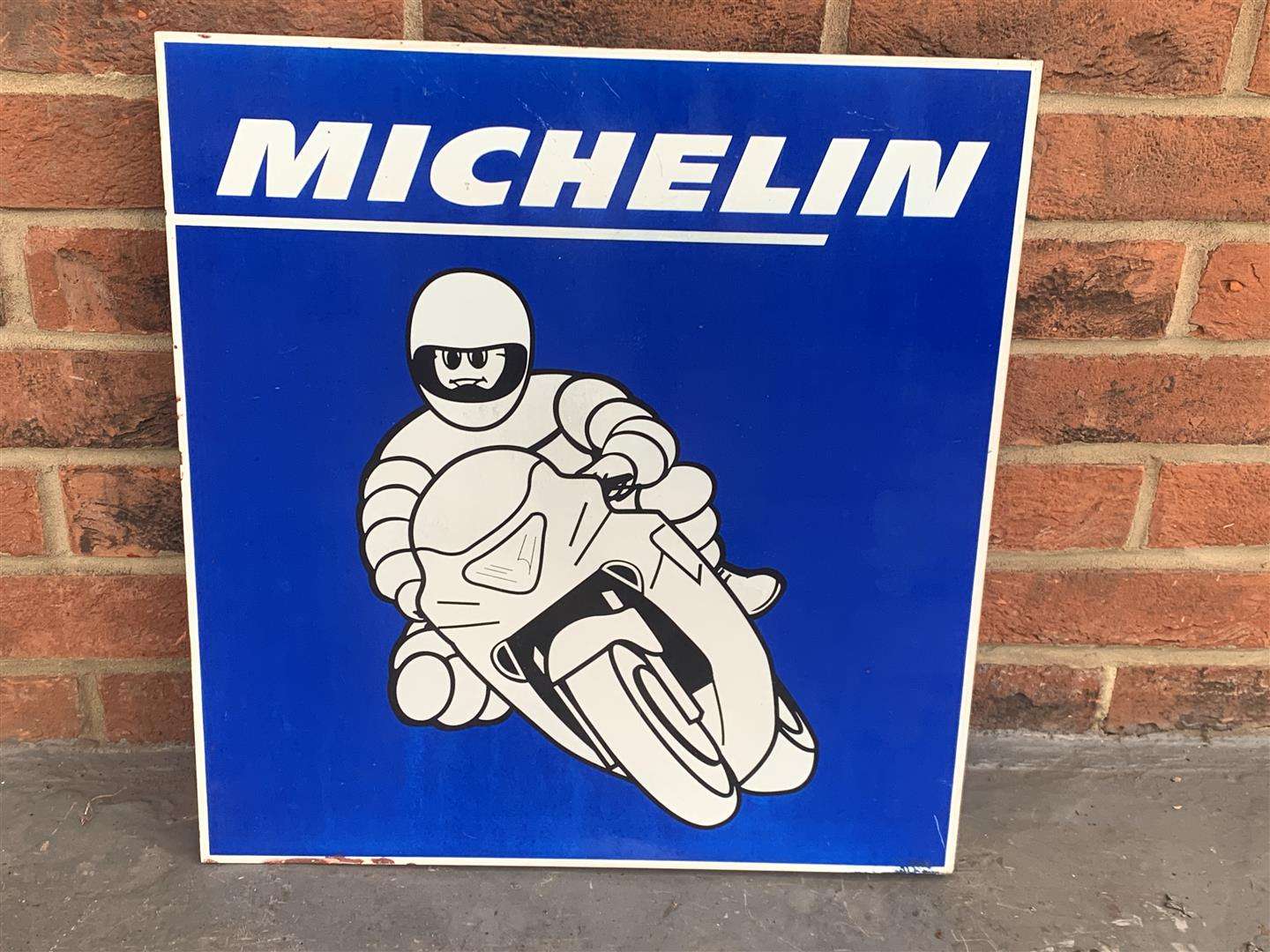 <p>Aluminium Michelin Motorcycles Flanged Sign</p>