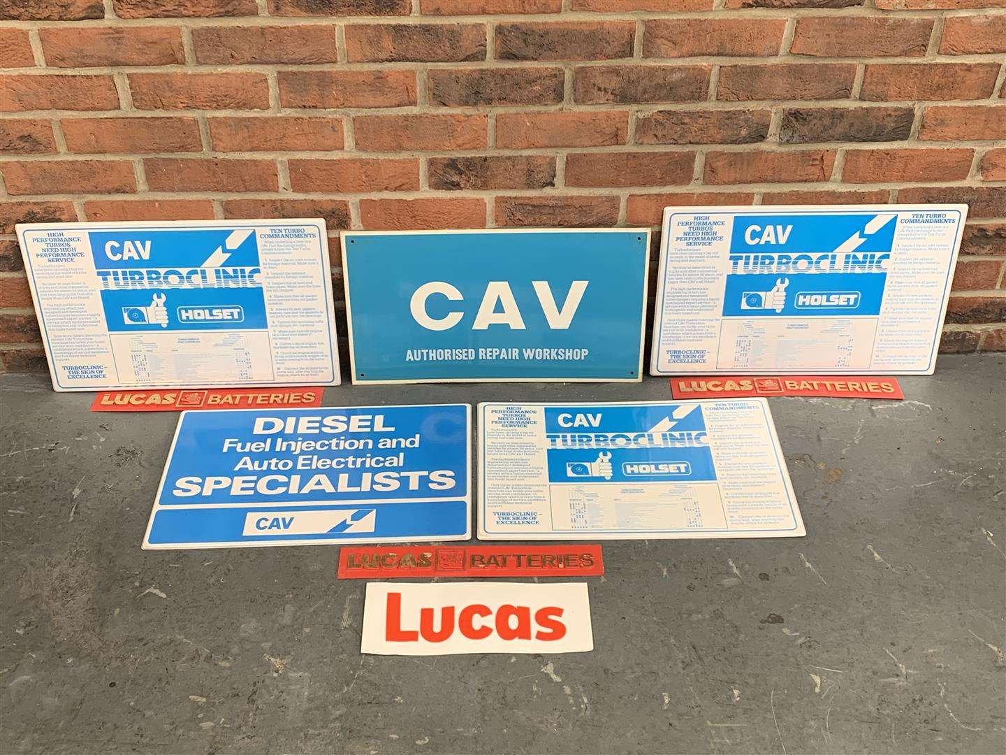 <p>Five CAV Signs &amp; Four Lucas Signs (9)</p>