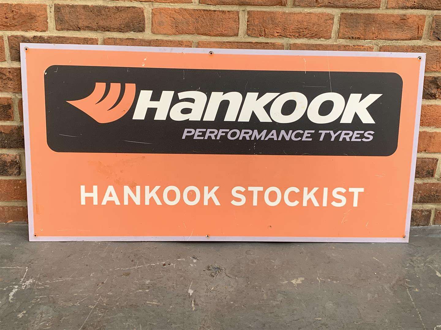 <p>Aluminium Hankook Tyres Stockist Sign</p>