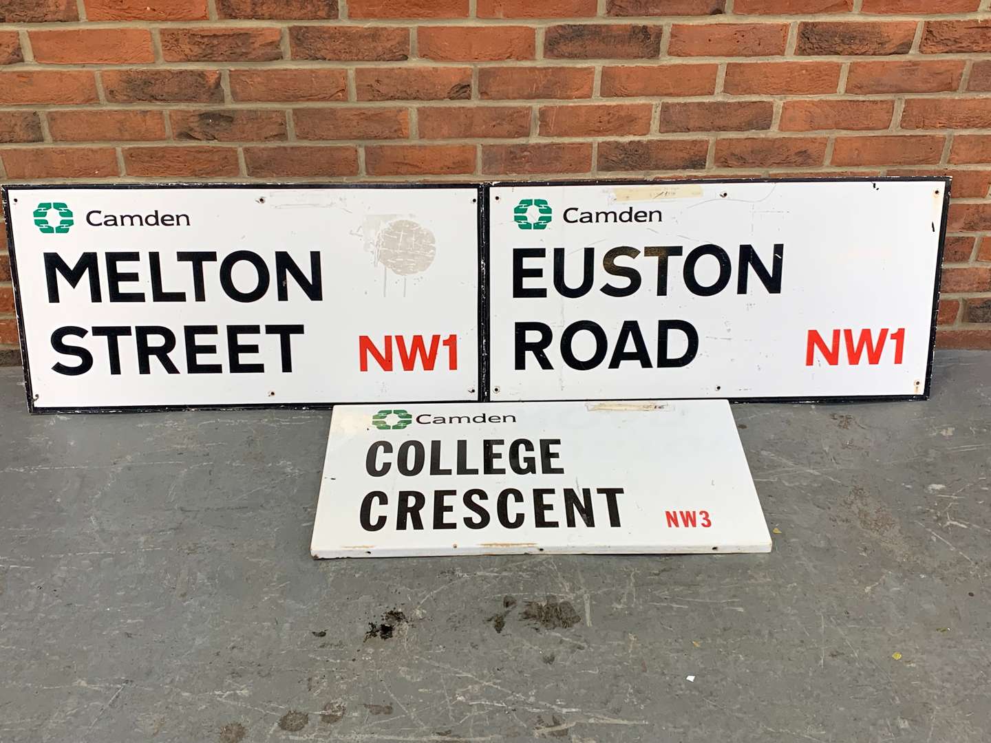 <p>Three Metal London Street Signs</p>