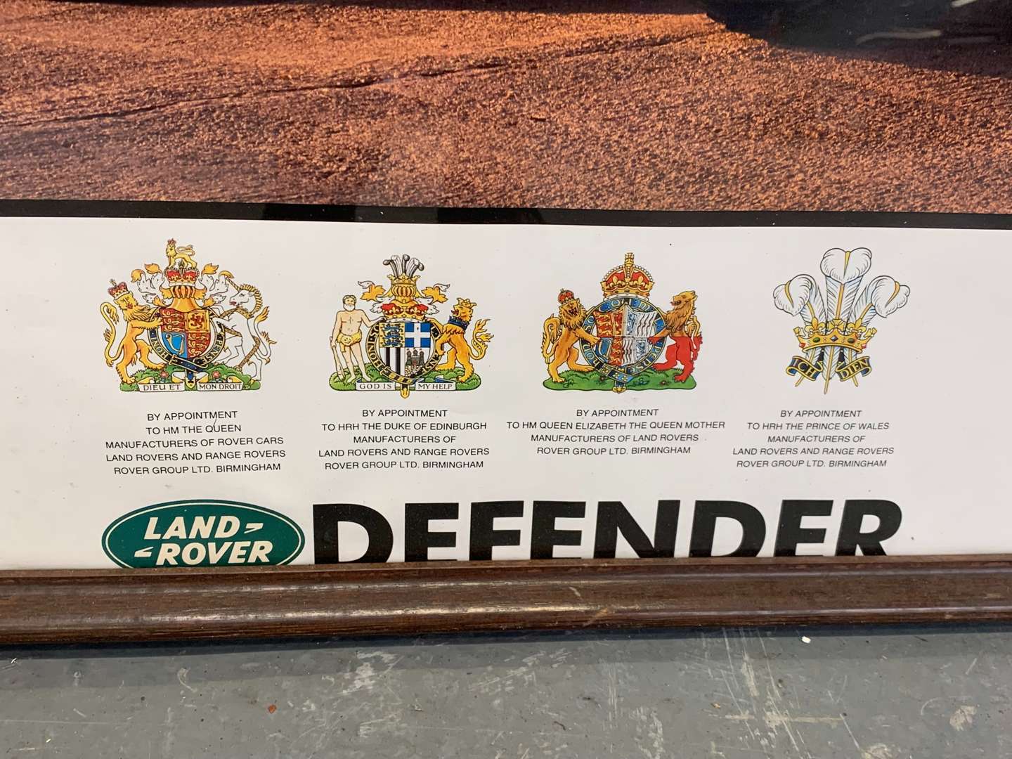 <p>Framed Land Rover Defender Poster</p>