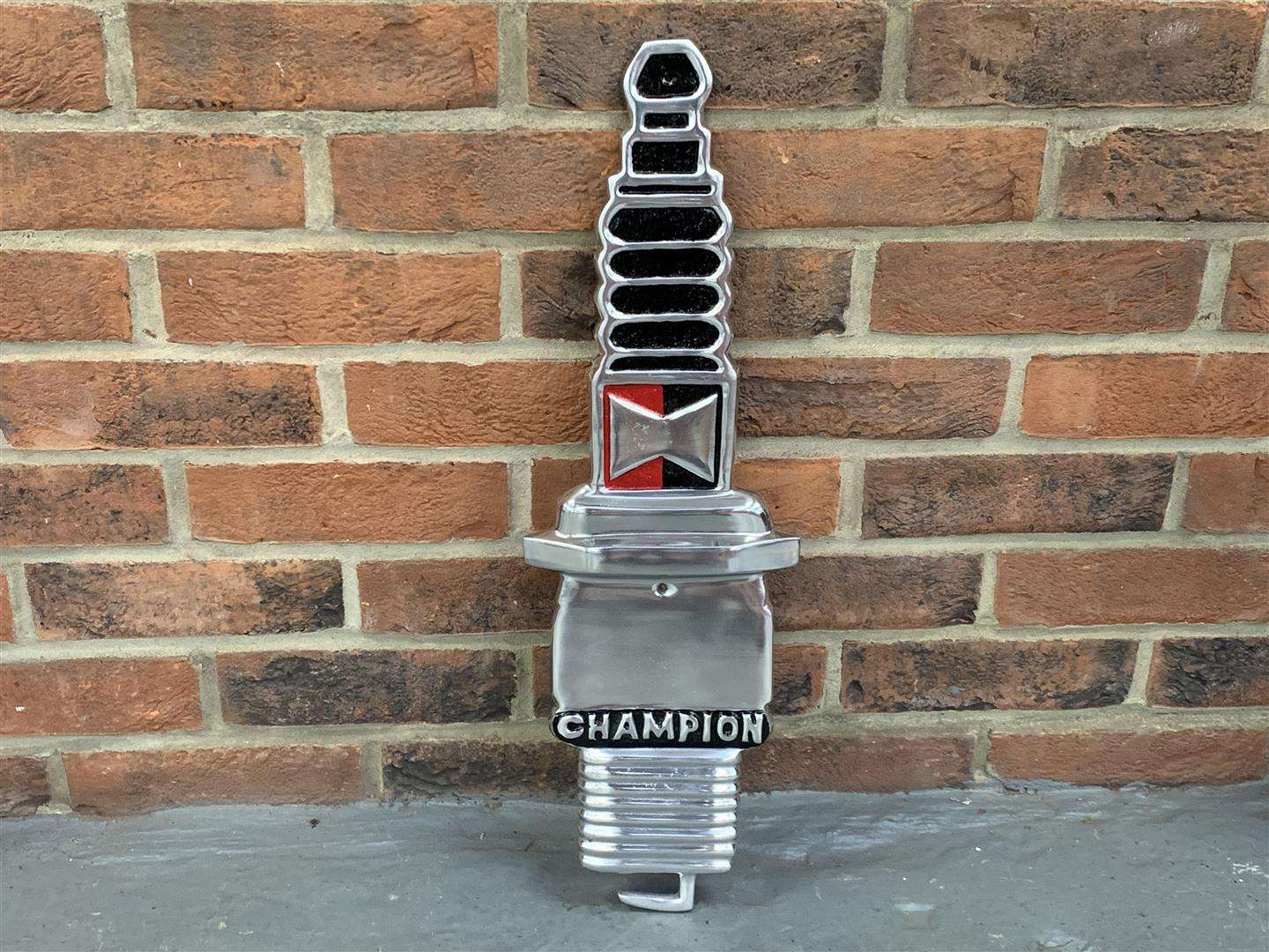 <p>Cast Aluminium Champion Spark Plug Sign&nbsp;</p>