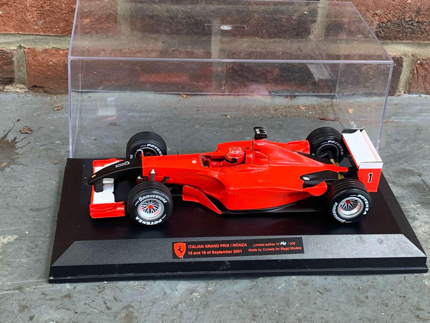 <p>Cased Ferrari F1 Italian GP 2001 Car</p>
