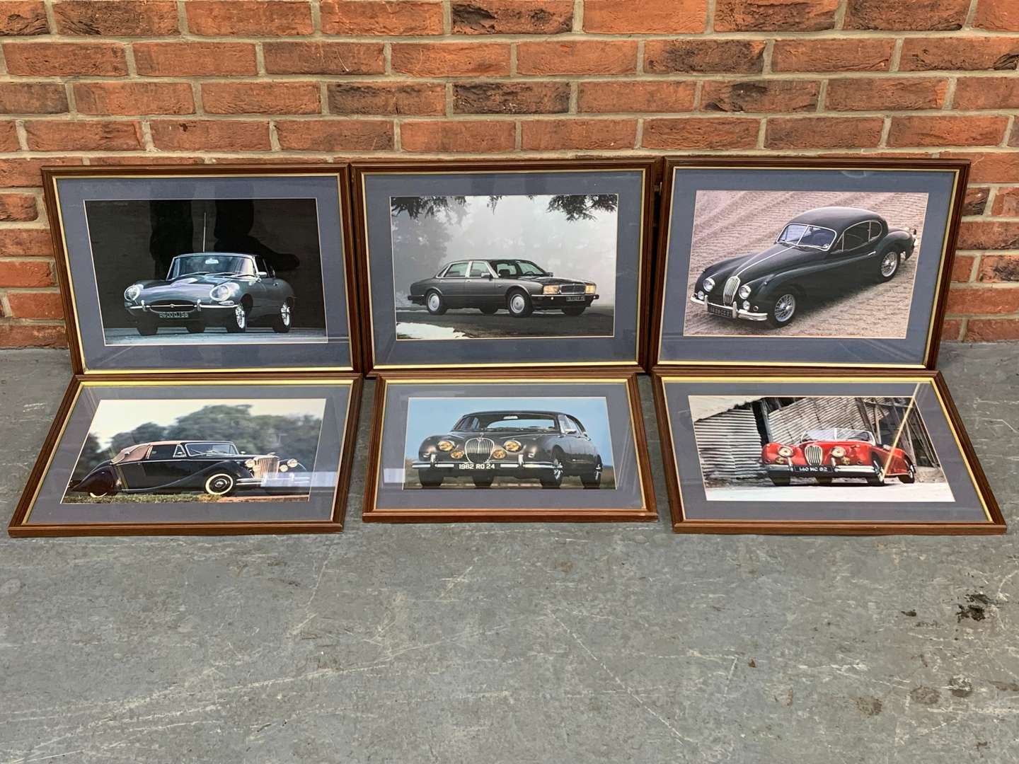 <p>Six Classic Jaguar Car Prints</p>