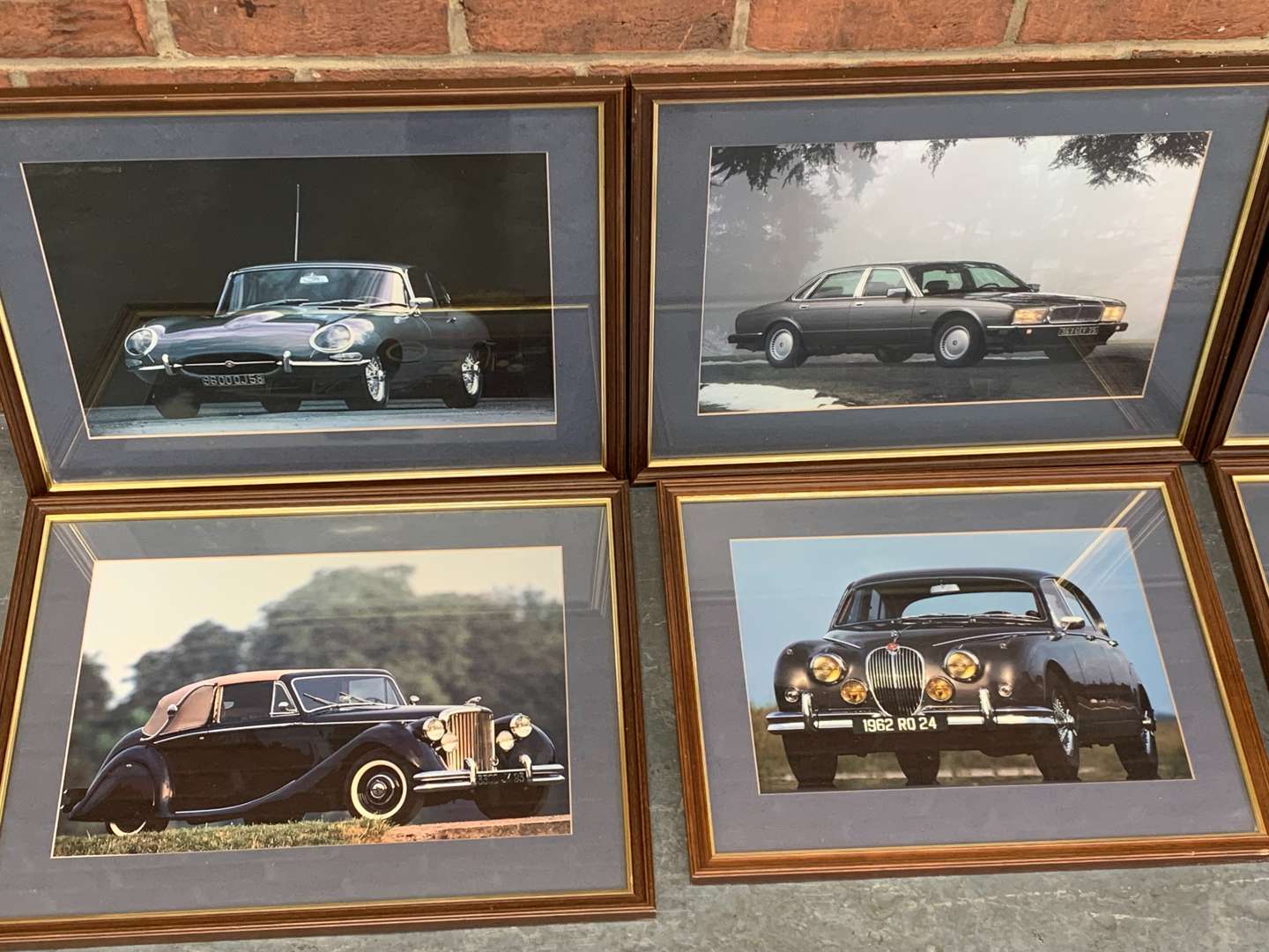 <p>Six Classic Jaguar Car Prints</p>