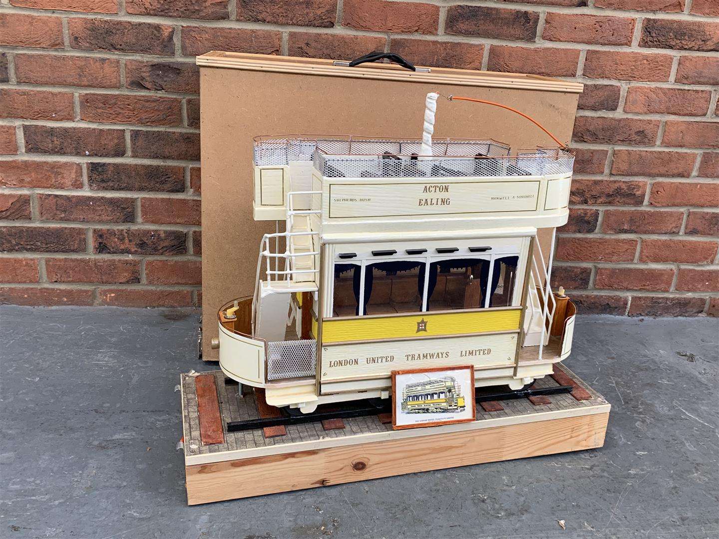 <p>Cased Scratch Built Model Of 1901 London Tram</p>