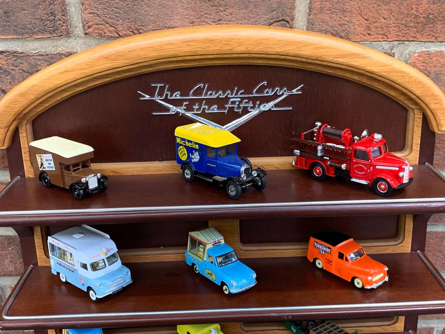 <p>Teak Frame “Classic Cars Of The Fifties” With Commercial Vehicles</p>