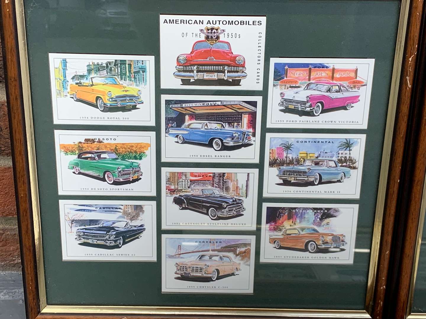 <p>Three Framed Motoring Collectors Cards</p>