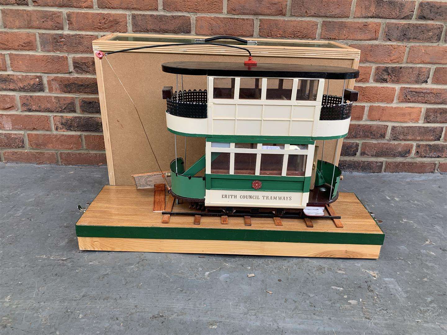 <p>Cased Scratch Built Model Of 1905 London Tram</p>