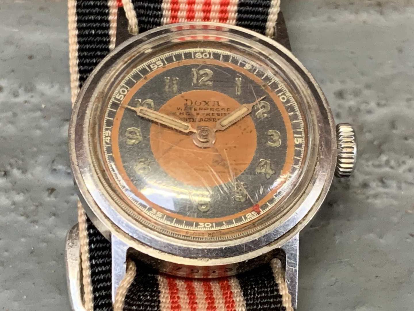 <p>Circa 1950's Doxa Steel Cased Wrist Watch</p>