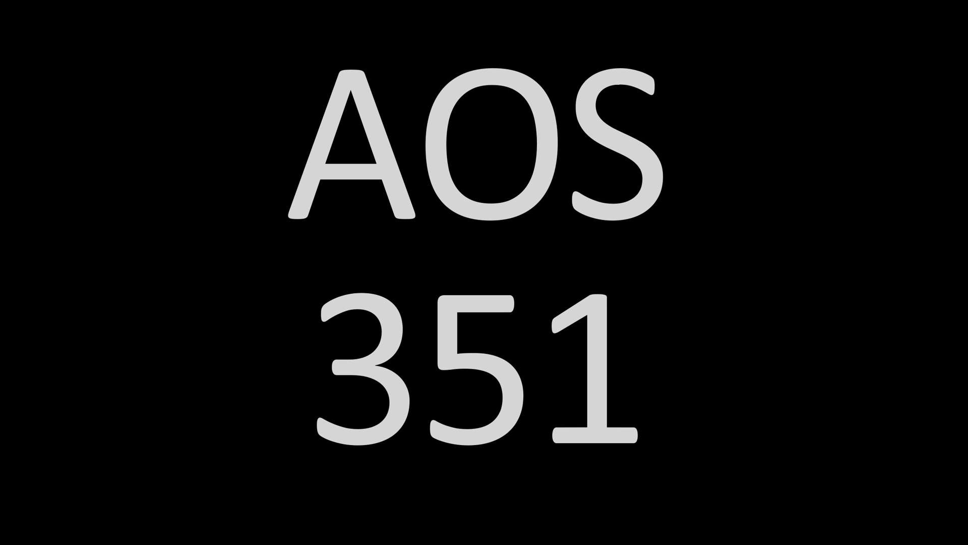 <p>AOS 351 Registration number&nbsp;</p>