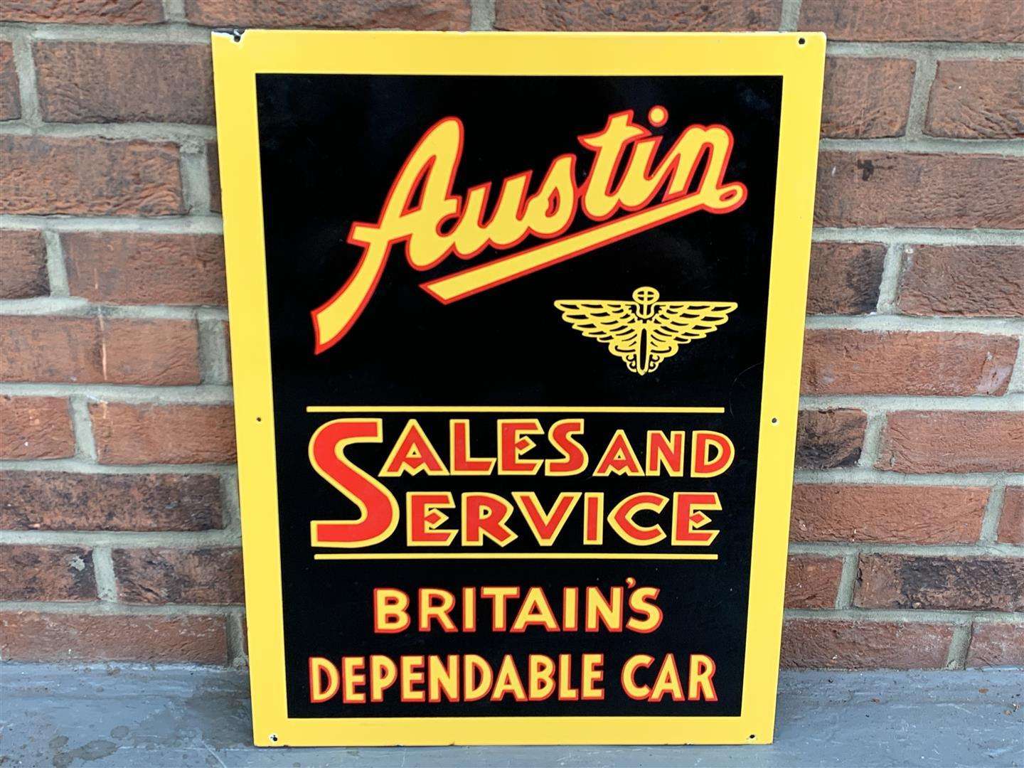 <p>Enamel Austin Sales &amp; Service Sign</p>
