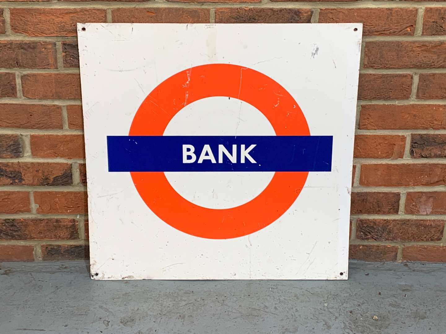 <p>Bank Underground Aluminium Sign</p>