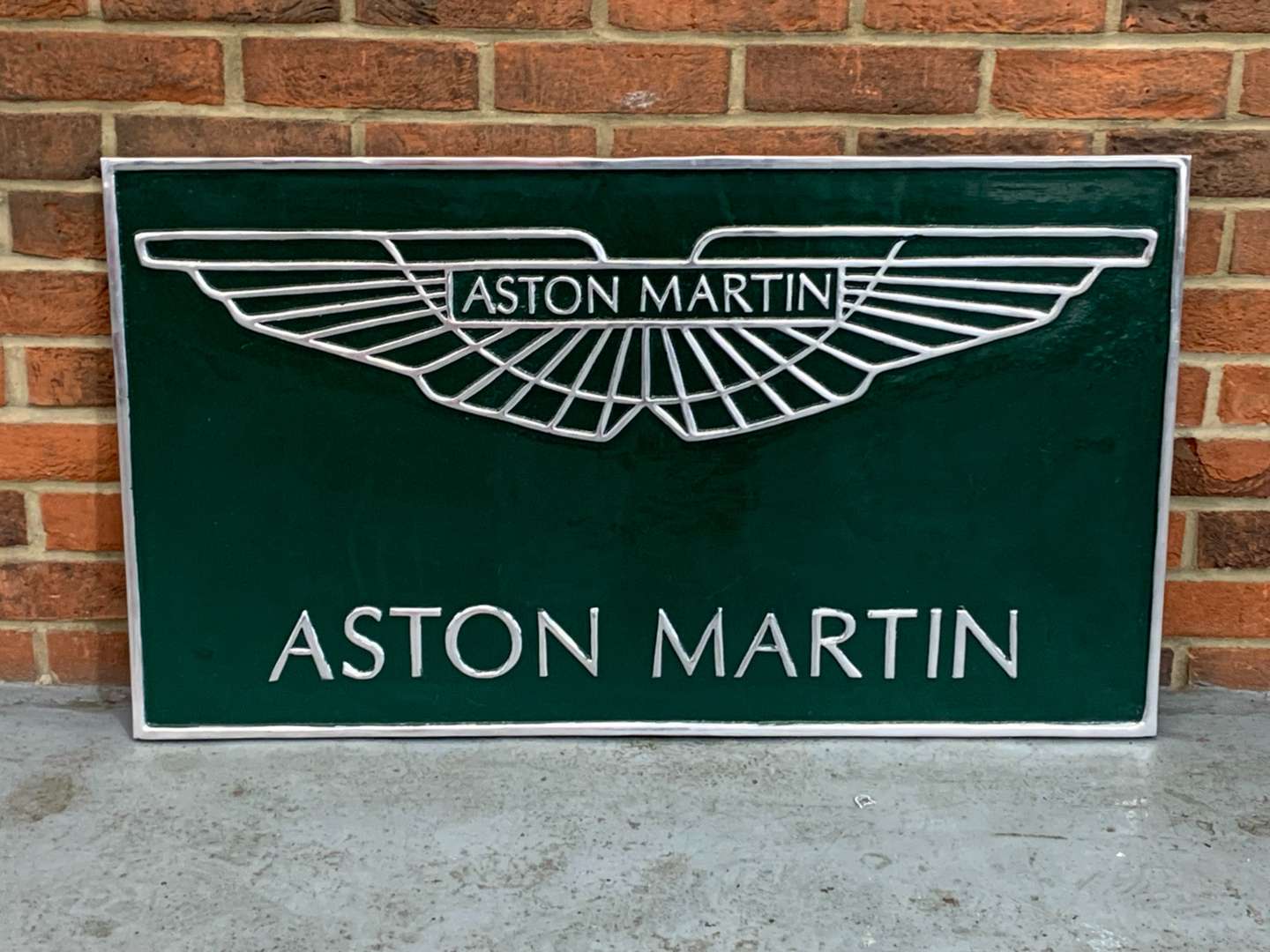 <p>Aston Martin Large Cast Aluminium Sign</p>