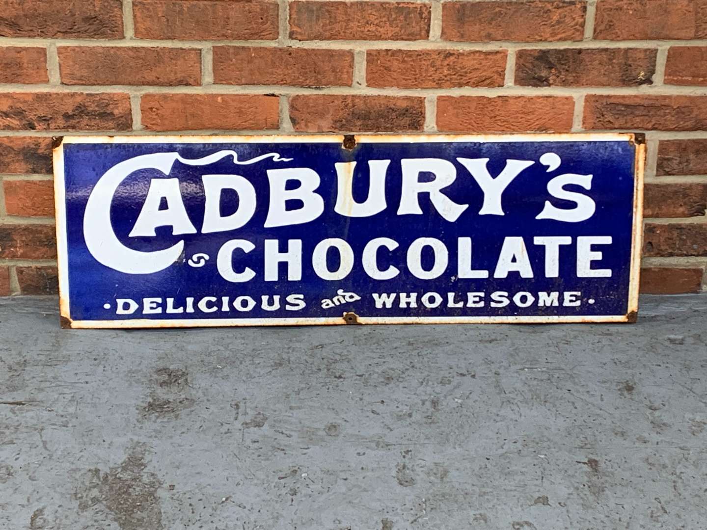 <p>Cadburys Chocolate Enamel Sign</p>