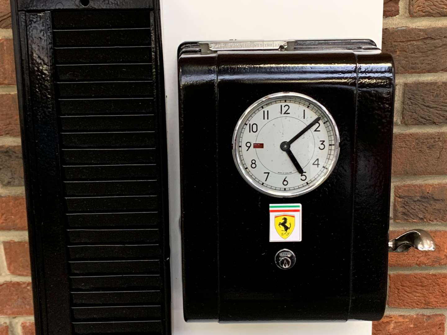 <p>Vintage Clocking In Clock and Card Holder</p>