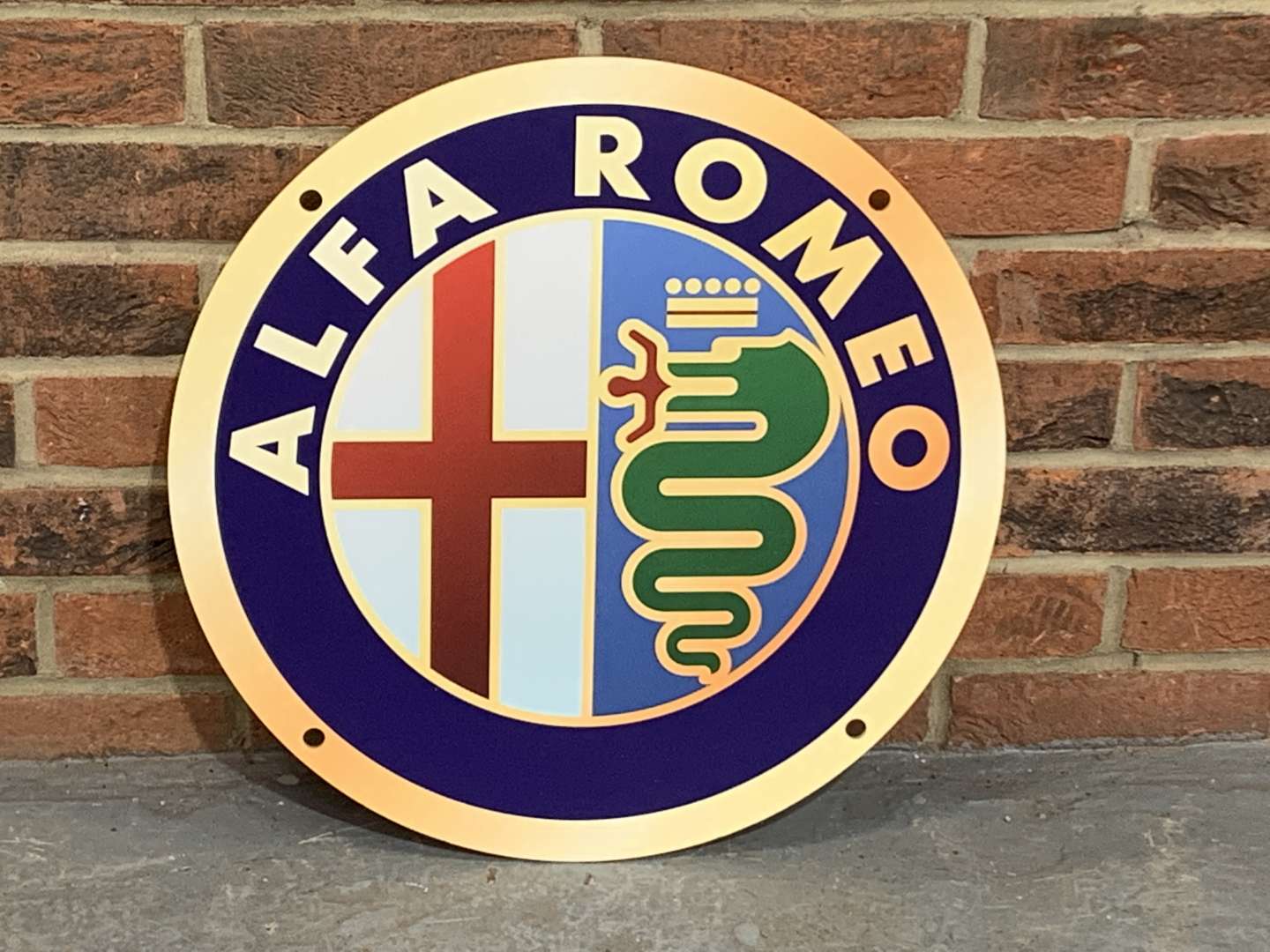 <p>Alfa Romeo Circular Emblem Perspex Sign&nbsp;</p>