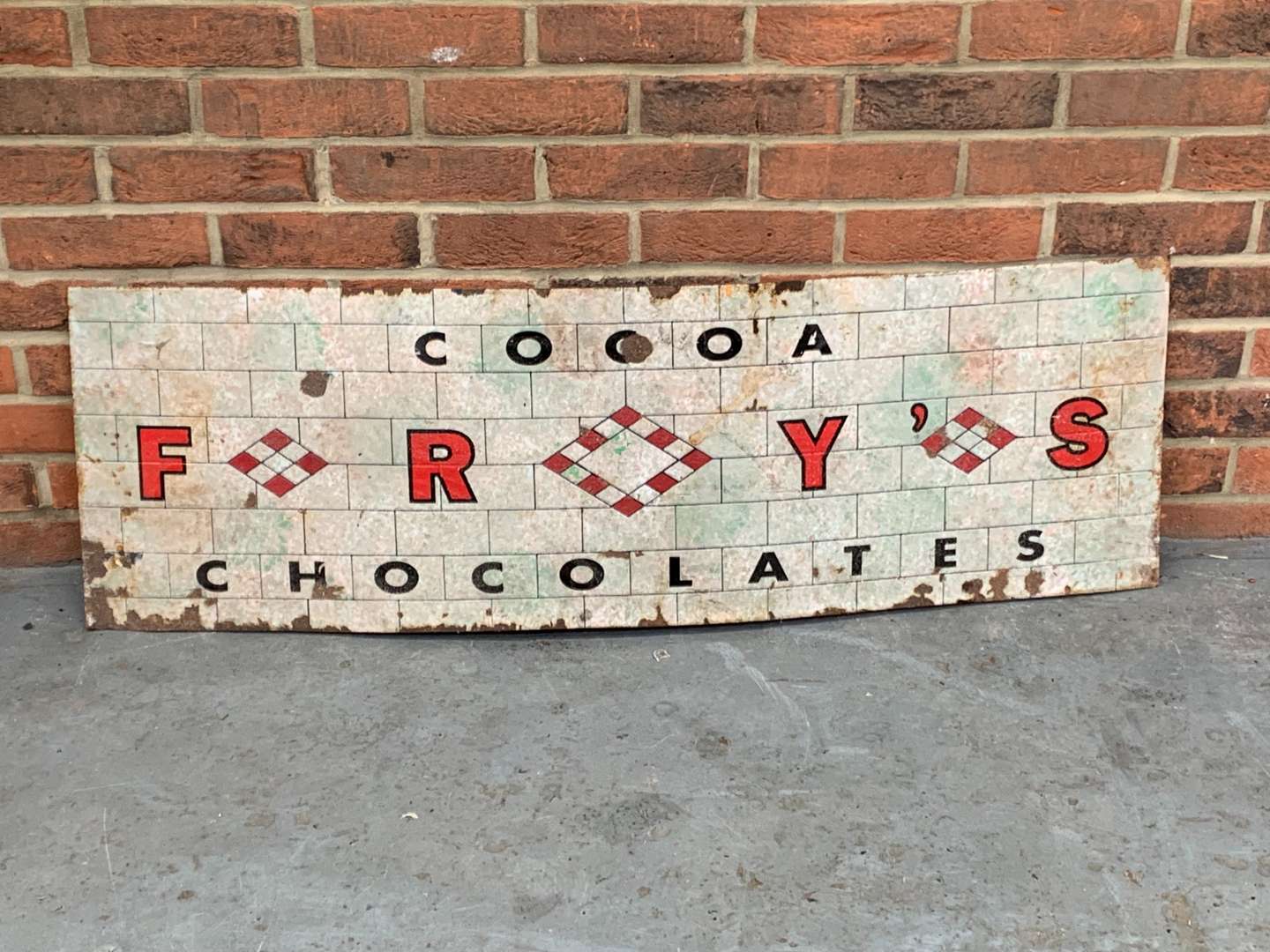 <p>Fry's Chocolates Enamel Made Sign</p>