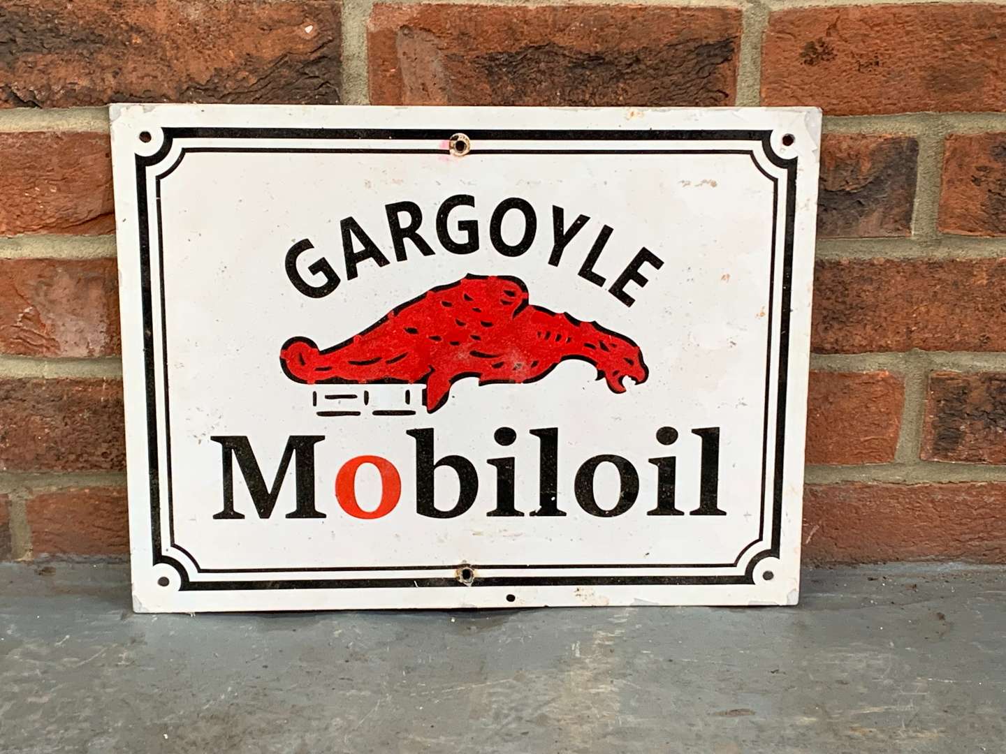 <p>Gargoyle Mobiloil Aluminium Made Sign</p>