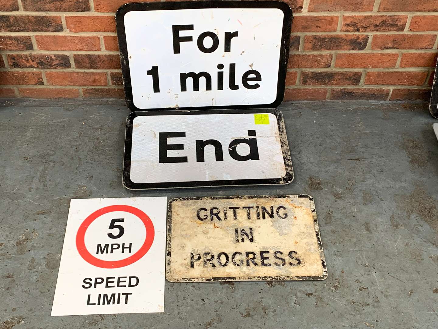 <p>Four Assorted Road Signs</p>