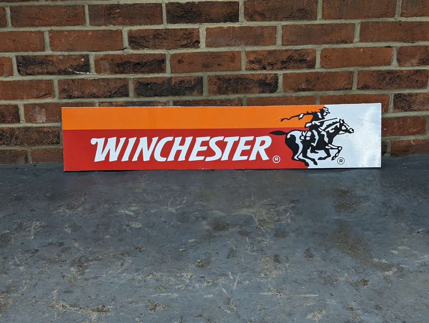 <p>Metal Winchester Rifle Sign</p>