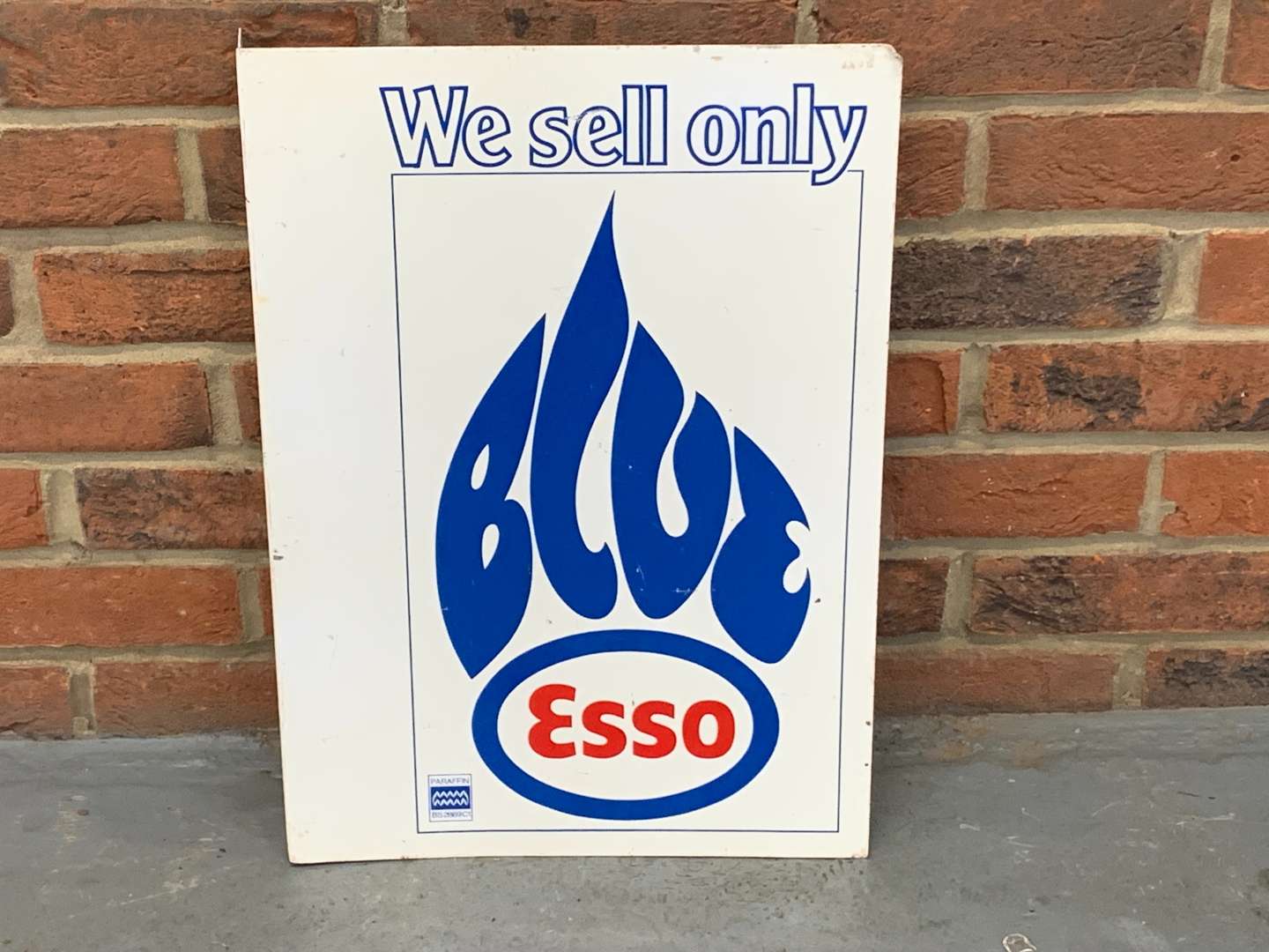 <p>We Sell Only Esso Blue Flange Sign</p>