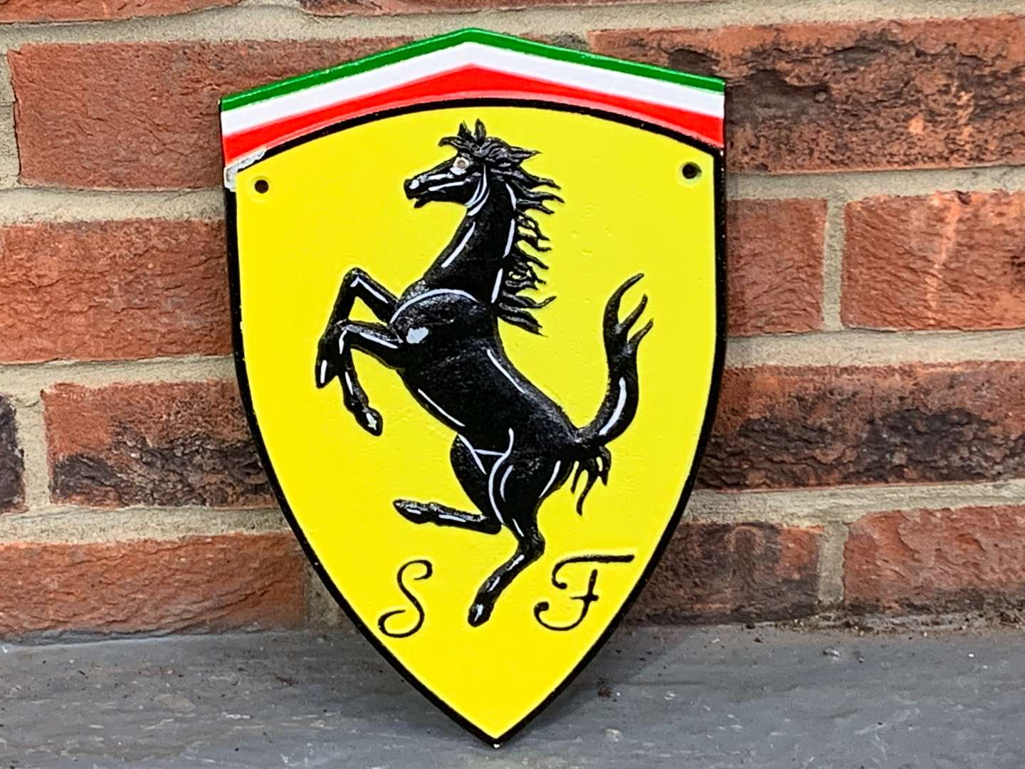 <p>Ferrari Cast Iron Emblem Sign</p>